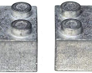 Pinewood Pro Zinc Brick Weights for Pinewood Derby and Lego Derby Car Racing Two 2x2 Bricks .88oz Total Weight