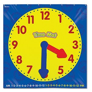 learning resources time activity mat, homeschool, learning clock, classroom activity, ages 5+