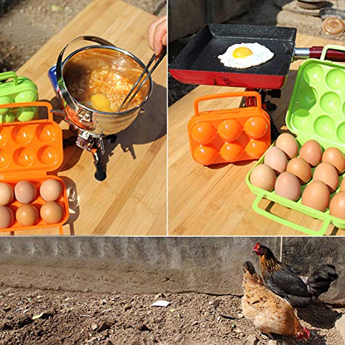 HEART SPEAKER 2/4/6/12 Eggs Storage Box Plastic Holder Container for Picnic Camping Outdoor 2 Grids