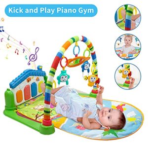 WYSWYG Baby Play Mat Baby Play Gym Activity Mat Kick and Play Piano Gym Activity Center for Baby with Music and Light 0 3 6 12 Months