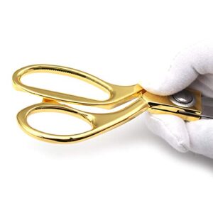 JYTUUL Gold 8" Sharp Tailor Scissors Fabric Scissors Leather Scissors Stainless Steel Professional Heavy Duty Clothing Dressmaking Shears Tailor Sewing Fabric Craft Cutting