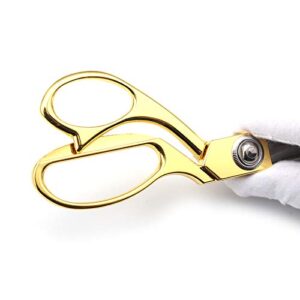 JYTUUL Gold 8" Sharp Tailor Scissors Fabric Scissors Leather Scissors Stainless Steel Professional Heavy Duty Clothing Dressmaking Shears Tailor Sewing Fabric Craft Cutting