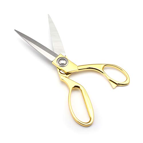 JYTUUL Gold 8" Sharp Tailor Scissors Fabric Scissors Leather Scissors Stainless Steel Professional Heavy Duty Clothing Dressmaking Shears Tailor Sewing Fabric Craft Cutting