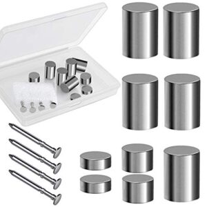 ruisita 3.25 ounces tungsten weights polished speed axles kit 3/8 inch incremental cylinders weights and 4 pieces polished axles to optimize your car speed