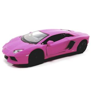kinsmart hot pink matte aventador lp-700 1/38 o scale diecast car