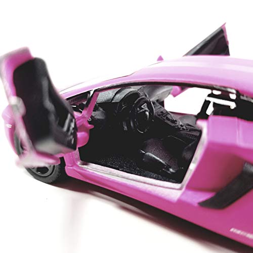 Kinsmart HOT Pink Matte Aventador LP-700 1/38 O Scale Diecast Car