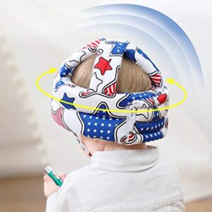 Baby Safety Helmet, Toddler Walking Helmet for Crawling, Baby Bumper Head Protector, Kids Anti-Fall Safety Cap Cushion Breathable for Baby Learning to Walk (Blue)