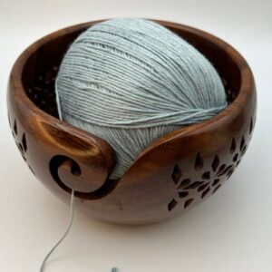 Revolution Fibers Premium"Victoria" Yarn Bowl for Knitting, Crochet, Sewing & Crafts | Portable and Beautifully Handcrafted Rosewood Yarn Bowl for Your Projects