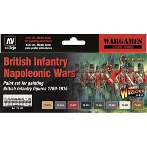 british napoleonic paint set (8) (boxed vallejo)
