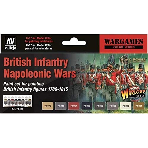 British Napoleonic Paint Set (8) (boxed Vallejo)