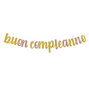 buon compleanno banner – italian happy birthday sign, italian themed birthday party decoration supplies