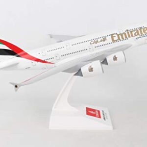 Daron Skymarks Emirates A380-800 Airplane Model Building Kit with Gear, 1/200-Scale