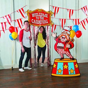 Fun Express Red & White Pennant Carnival Banner (100 feet long) Event Supplies