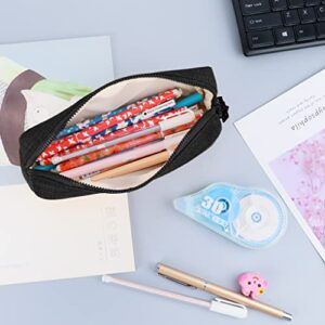 Oyachic Pencil Case Large Capacity Pencil Pouch Zipper Pencil Bag Canvas Pen bag Student Stationery Box Makeup Pouch Cosmetic Bag Office School Supplies