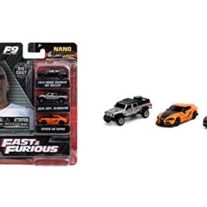 Jada Toys Nano Hollywood Rides Fast & Furious 3 PK F9, Black