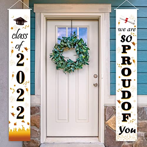 Congratulations on 2022 Graduation Banner Decoration, 2022 Graduation Porch Logo, Graduation Party Supplies, Graduation Slogan