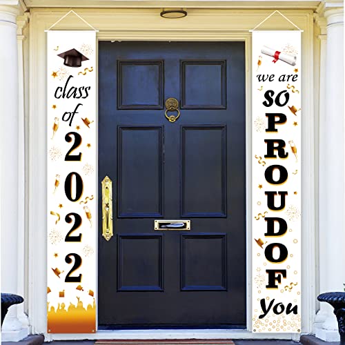 Congratulations on 2022 Graduation Banner Decoration, 2022 Graduation Porch Logo, Graduation Party Supplies, Graduation Slogan