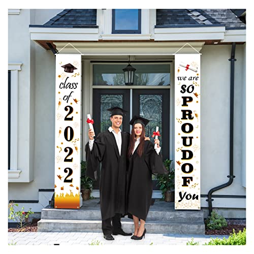 Congratulations on 2022 Graduation Banner Decoration, 2022 Graduation Porch Logo, Graduation Party Supplies, Graduation Slogan