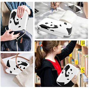 ZZKKO Panda Bear Mom Baby Pencil Bag Case Zipper Pencil Holder Organizer Stationary Pen Bag Cosmetic Makeup Bag Pouch Purse for School Office Supplies