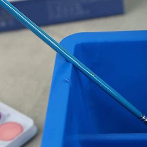 Artist Brush Washer Basin Multifunction Paint Brush Tub with Brush Holder Easy Paint Brush Cleaning and Drying