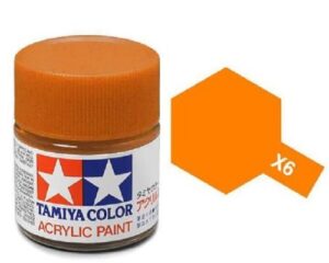 tamiya models x-6 mini acrylic paint, orange