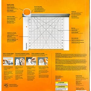 Fiskars Rotary Ruler Combo for Fabric Cutting, 12-Inch x 12-Inch,Clear