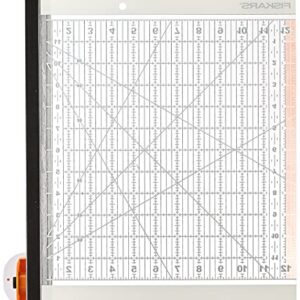 Fiskars Rotary Ruler Combo for Fabric Cutting, 12-Inch x 12-Inch,Clear