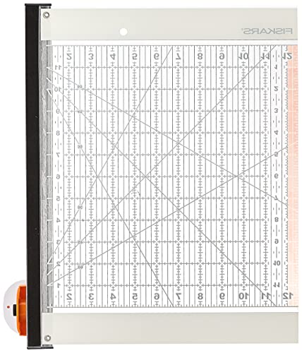 Fiskars Rotary Ruler Combo for Fabric Cutting, 12-Inch x 12-Inch,Clear