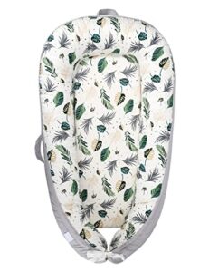 baby lounger soft cover newborn lounger cover infant lounger cover floor seat for lounger color green leave