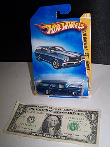 Hot Wheels Blue '70 Chevelle SS Wagon - #19 of 42 - New Models - 2009 ,#G14E6GE4R-GE 4-TEW6W201603