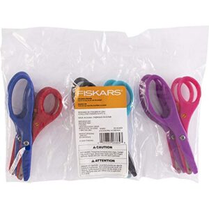 Fiskars Kids Scissors, Toddler Scissors, Safety Scissors, 6 Pack