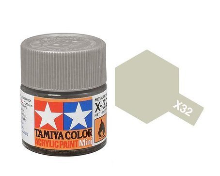 TAMIYA X32 81532 Acrylic Mini X32 Titanium Silver 1/3 oz 10ml