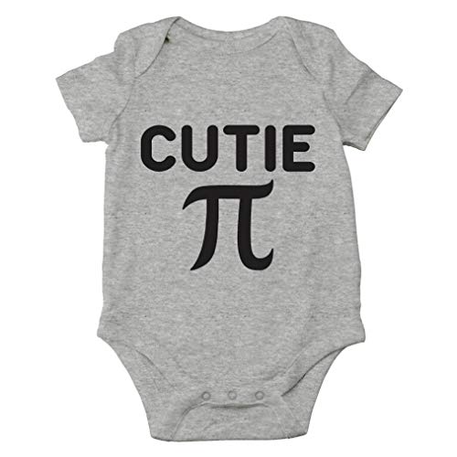 AW Fashions Cutie Pie - Math Parody Cute Novelty Funny Infant One-piece Baby Bodysuit (12 Months, Sports Grey)