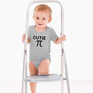 AW Fashions Cutie Pie - Math Parody Cute Novelty Funny Infant One-piece Baby Bodysuit (12 Months, Sports Grey)