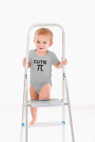 AW Fashions Cutie Pie - Math Parody Cute Novelty Funny Infant One-piece Baby Bodysuit (12 Months, Sports Grey)