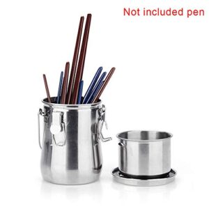 Brush Washer,Painting Oil Pen Holder with Lid and Stainless Steel Filter,Portable Leak-Proof Paint Brush Cleaner Tub