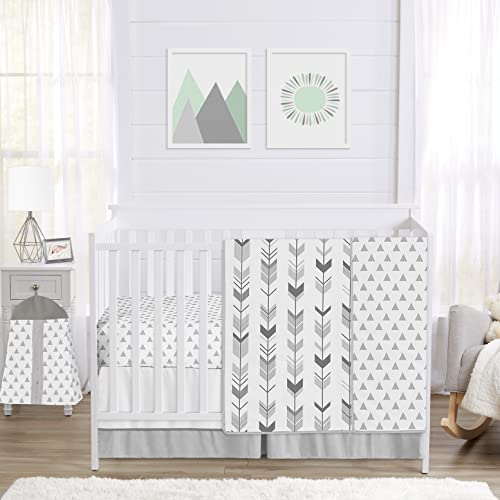 Sweet Jojo Designs Grey and White Woodland Arrow Playmat Tummy Time Baby and Infant Play Mat for Mod Arrow Collection