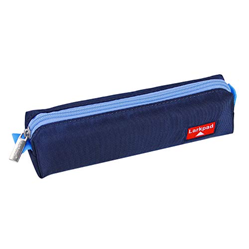 Larkpad Pen Case Pencil Bag Portable Nylon Storage Pouch Marker Stationery Bag Holder for Office-Blue