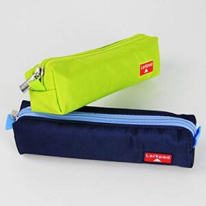 Larkpad Pen Case Pencil Bag Portable Nylon Storage Pouch Marker Stationery Bag Holder for Office-Blue