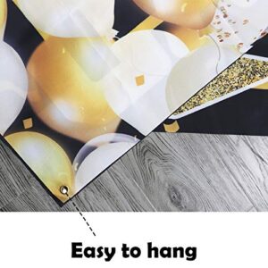 Bunny Chorus Black and Gold Graduation Party Decorations 2022, 71" x 40" Graduation Backdrop, 2022 Graduation Banner, Congrats Grad Banner for Prom Graduation Party Supplies