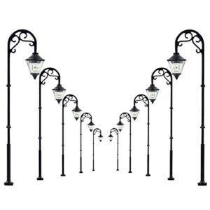 lym55 10pcs model railway lamppost lamps ho scale 63mm or 2.48inch street lgihts leds