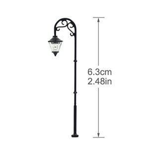 LYM55 10pcs Model Railway Lamppost Lamps HO Scale 63mm or 2.48inch Street Lgihts LEDs