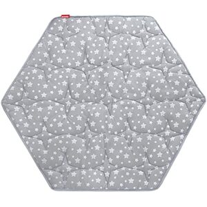 hexagon mat mattress pad, non slip hexagon baby play mat compatible with monobeach princess tent kids play castle, nursery rug play mat, grey with star