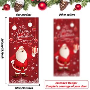 Santa Claus Door Cover Decorations Xmas Hanging Wall Decoration Sign Front Door or Indoor Home Decor for Merry Christmas balls Party Supplies