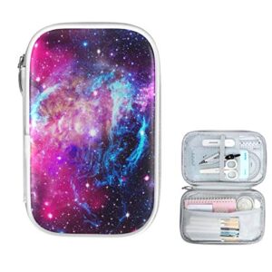 zzkko space galaxy starry night pencil bag case zipper pencil holder organizer stationary pen bag cosmetic makeup bag pouch purse for school office supplies