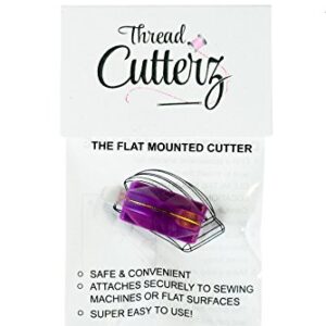 Thread Cutterz Patented Stainless Steel Flat Mountable Quick Thread, Yarn & Embroidery Floss Cutter - Purple