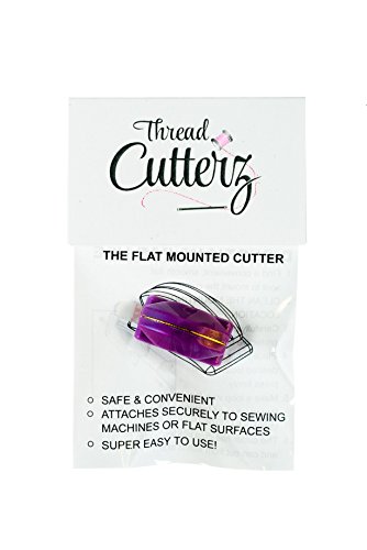 Thread Cutterz Patented Stainless Steel Flat Mountable Quick Thread, Yarn & Embroidery Floss Cutter - Purple