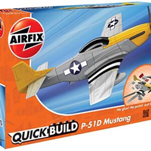 Airfix Quickbuild P-51D Mustang Airplane Brick Building Plastic Model Kit J6016