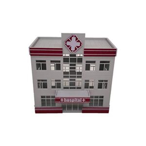 outland models railroad scenery modern medical centre hospital building ho scale