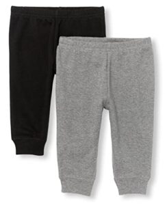 the children’s place baby boys the children’s place cotton casual pants, h grey/black, preemie us